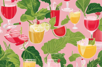 Rhubarb Drinks: Recipes for rhubarb-based beverages, including cocktails and mocktails